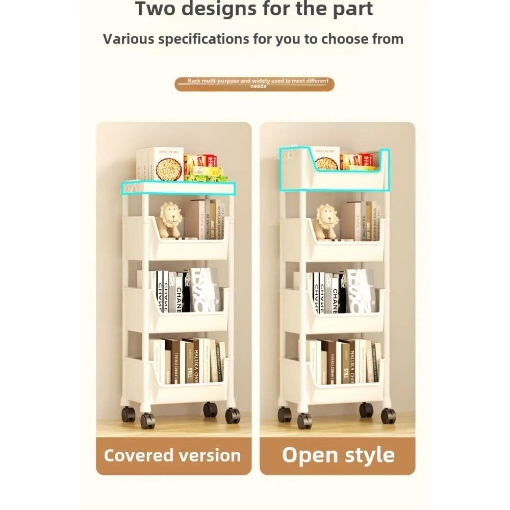 Storage Shelves Table Rack Trolley Solid Wood Console Home Use with Wheel Oak Sofa Back Dinning Room Poplar Storage Kitchen Cart