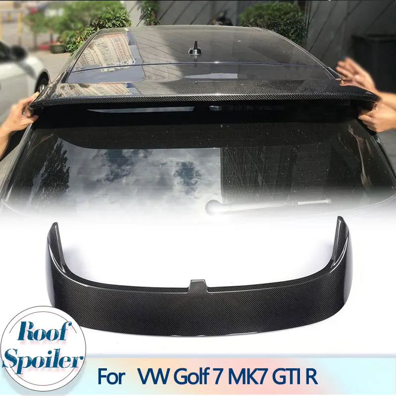 

For Volkswagen VW Golf 7 VII MK7 GTI R 2014-2017 Rear Roof Spoiler Non for Golf 7 Standard & R Line Carbon Fiber / FRP Spoiler