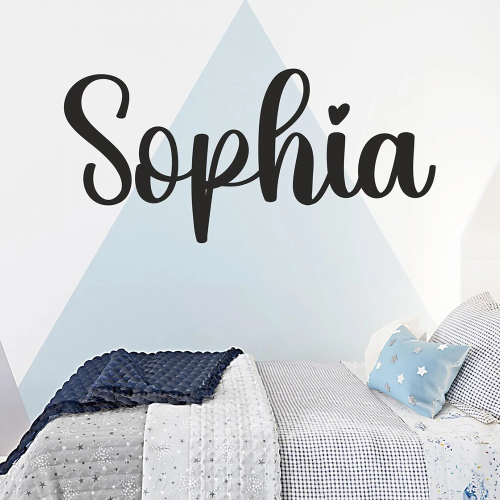 1pc Beauty Personalize Custom Name Sophia Self Adhesive Vinyl Waterproof Wall Art Decal For Living Room Bedroom Removable Decor