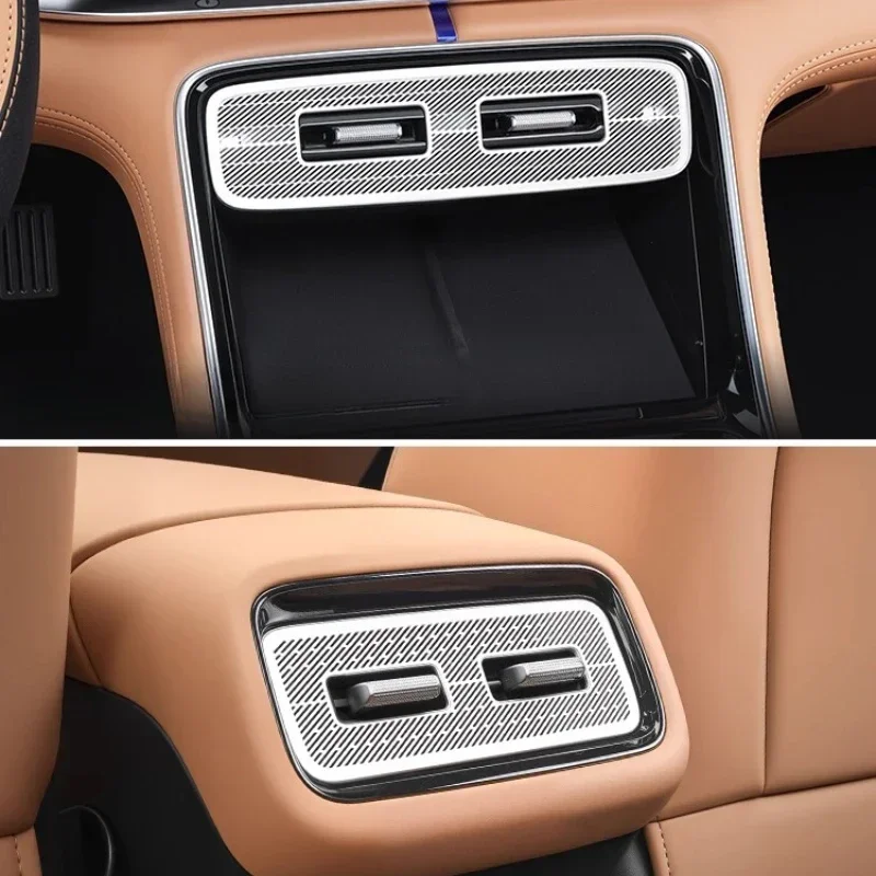 For Geely Galaxy A7 Rear Middle Out Trend Dust Cover Galaxy A7 Interior Out Trend Stainless Steel Cover Interior Accessories