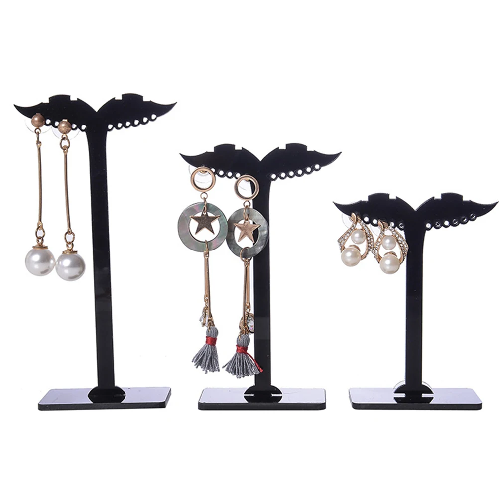 

3 Pcs Acrylic Earring Holder Countertop Rack Earrings Rack Display Bracket for Home Store ganizing Accessories