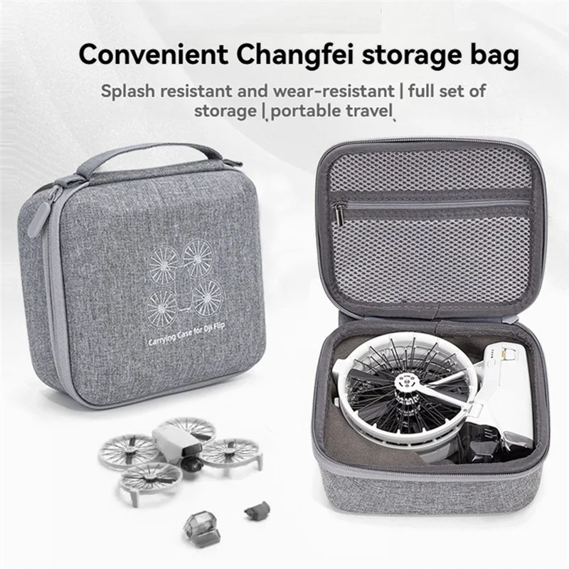 DIGIT-For DJI Flip Single Machine Storage Bag Mini Vlog Aerial Camera Protection Box Outdoor Handheld Hard Shell Bag