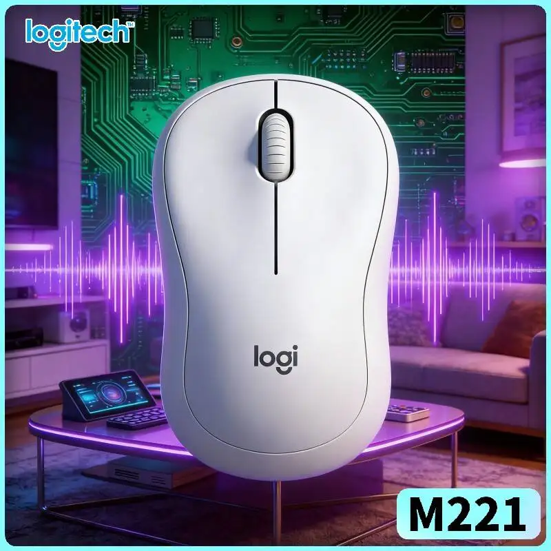 Logitech M221 Silent Optical Mouse - 2.4GHz Interference-Free, Light Design, 1000 DPI, Students Office Teams