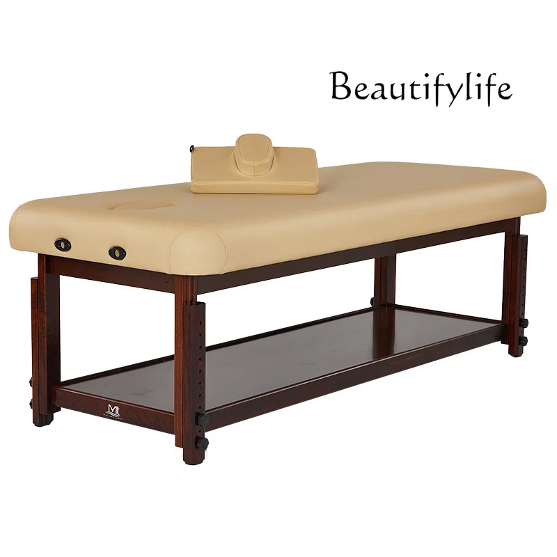 

Fixed Massage Facial Bed Beauty Salon Use Physiotherapy Bed Massage Solid Wood Bed Health Care Bone Setting