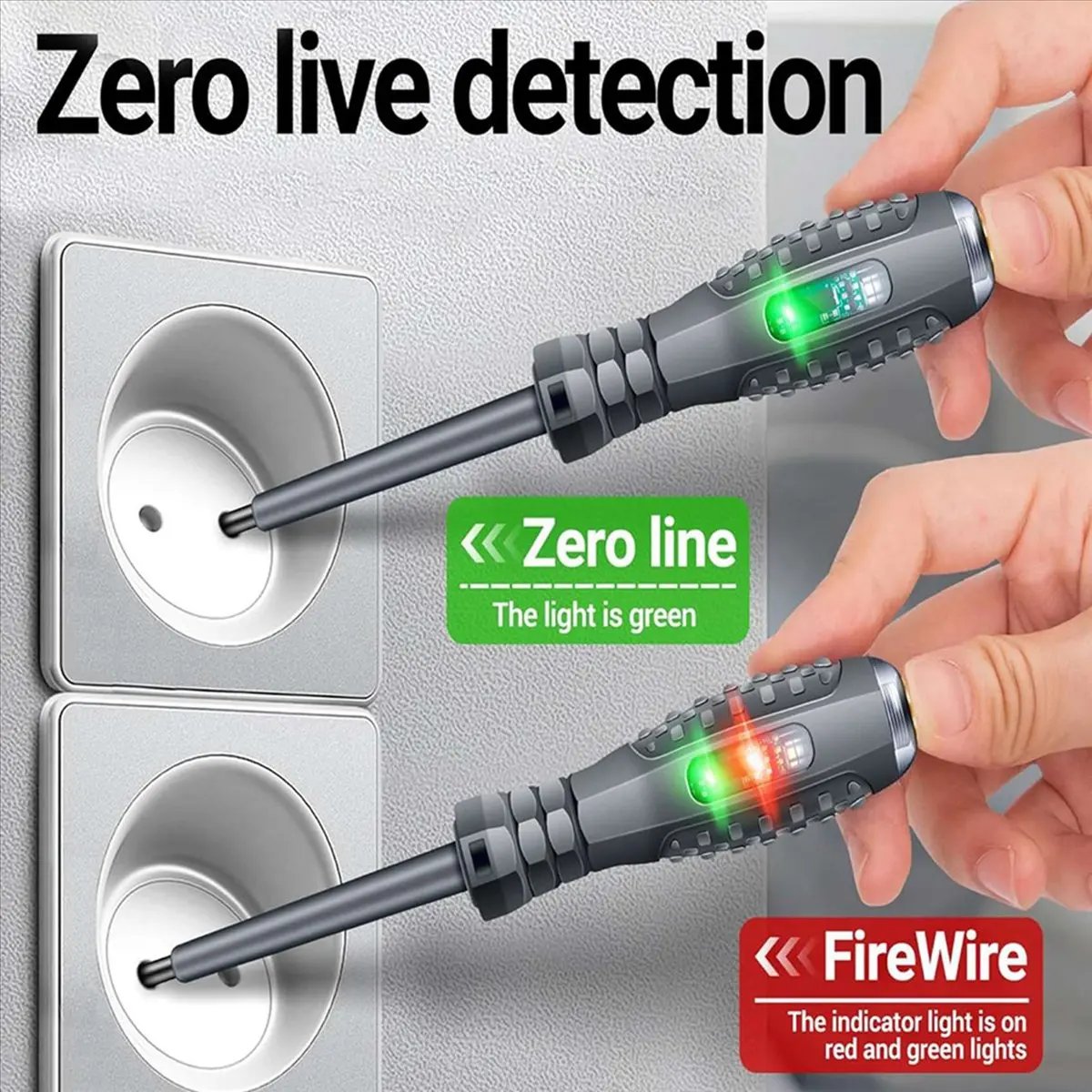 Hardwalking-12X Voltage Tester with Screwdriver Non Contact Voltage Tester Pen with Range AC 70V-250V,Live/Zero