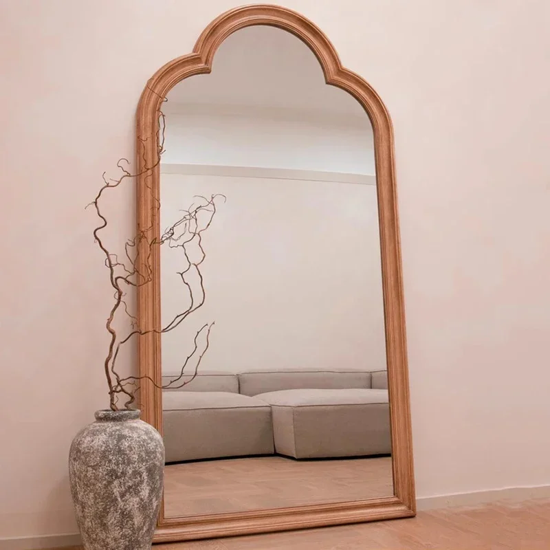 Aesthetic Decoration Floor Mirrors Vintage Home Decor Mirror Makeup Modern Ornaments Espejo De Lujo Living Room Design Gold