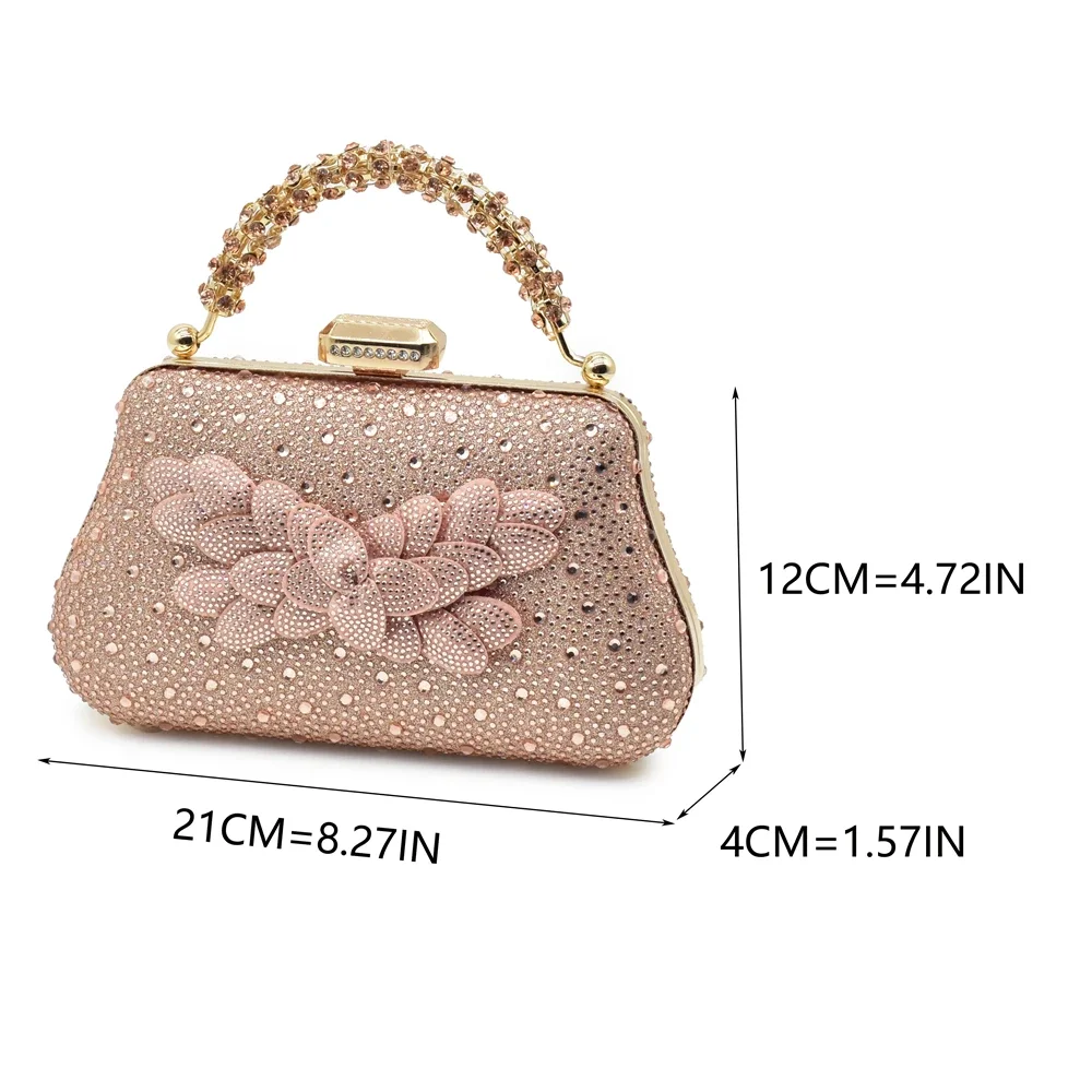 Conjunto de sapatos e bolsa italianas de luxo para mulheres, conjunto de sapatos e bolsa de festa para mulheres, itália, strass completo, bombas de festa