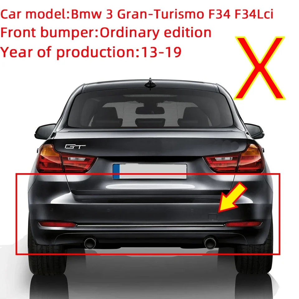 Für BMW 2013–2019 F34 F34LCI 320 325 330 335 Gt Gran Turismo Heckstoßstange Abschlepphaken Augenabdeckung Abschleppen Anhänger Deckelkappe # 51128061551