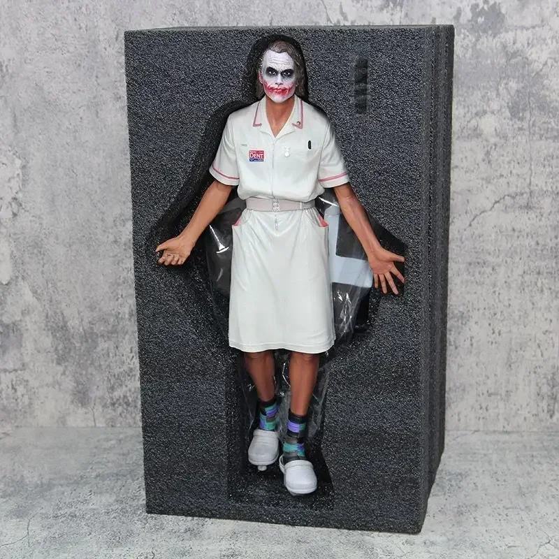 54cm Series Dc Heath Ledger Nurse Uniform Joker Figure Joker Standing Scene Model Handmade Ornament Gk Resin Statue Toy Gif