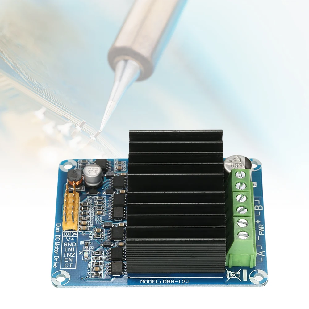 Двухканальный реверсивный контроллер скорости двигателя постоянного тока, драйвер H Bridge, плата драйвера двигателя, модуль, регулятор постоянного тока 5 В-12 В для Arduino