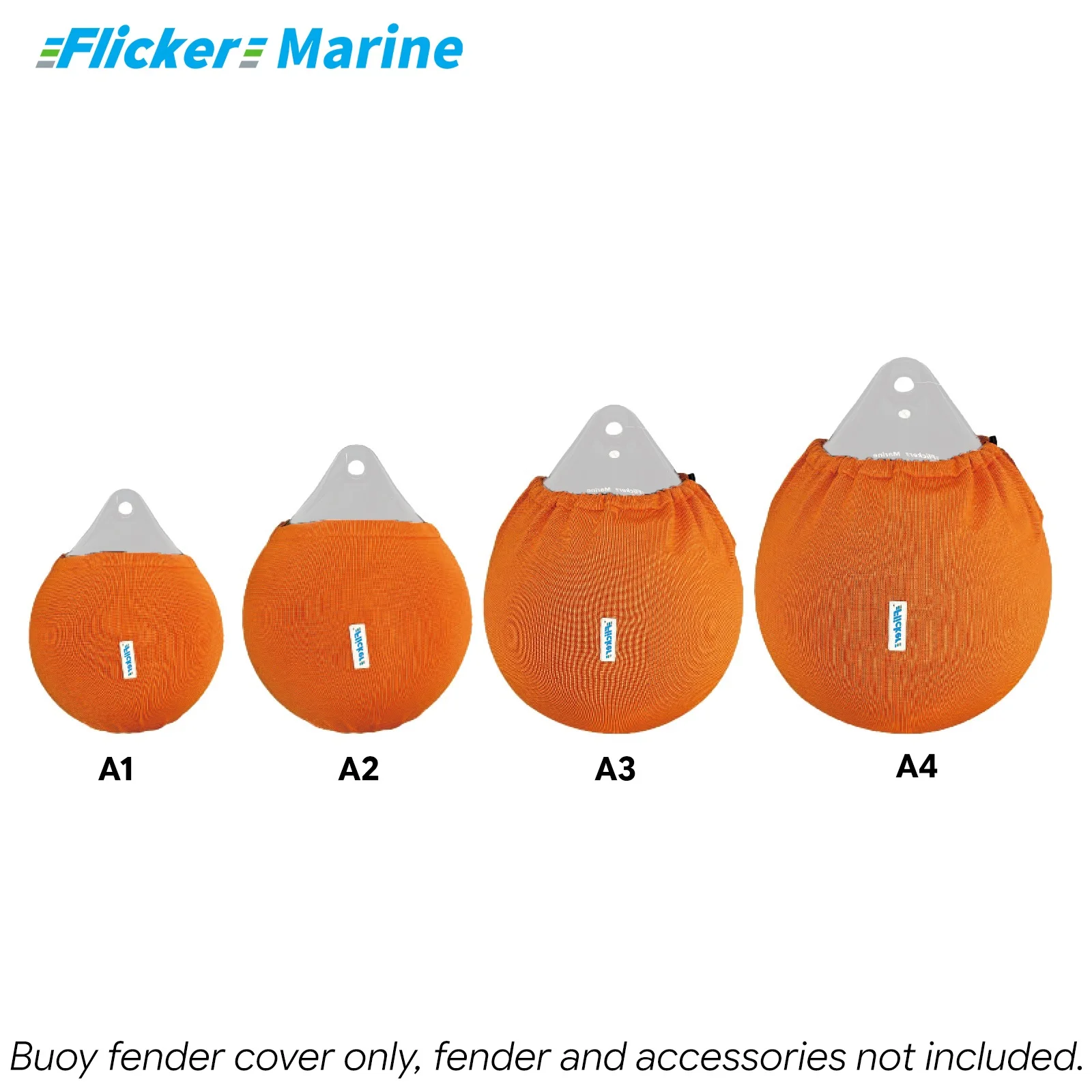 Bootsfender-Abdeckungen Orange 1/2/4er Pack, Langlebiger Marine-Fender-Schutz, UV-Beständige Neopren-Bootsstoßstangen-Abdeckung