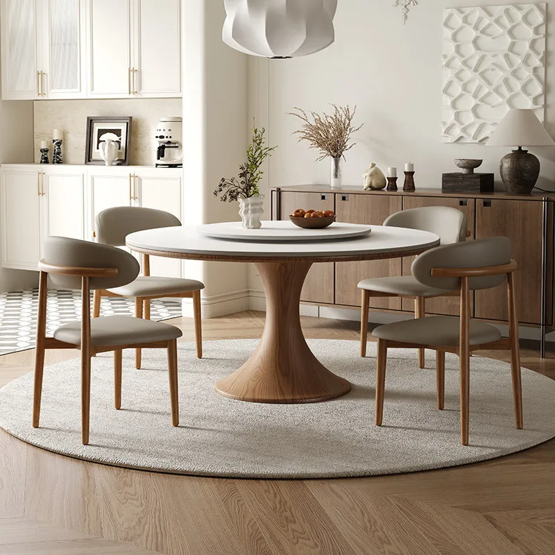 

Restaurant White Dining Tables Nordic Design Space Saving Luxury Dining Tables Home Round Modern Meuble De Cuisine Furniture