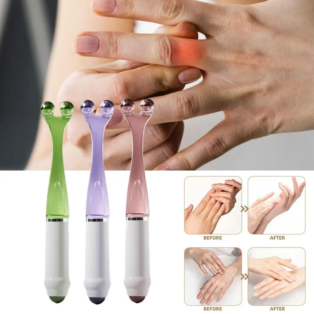 손가락 마사지 에센셜 오일 다섯 개의 구슬이 있는 손가락 마사지기, 손가락 지압점 마사지, 관절 완화, 슬림 G1F5