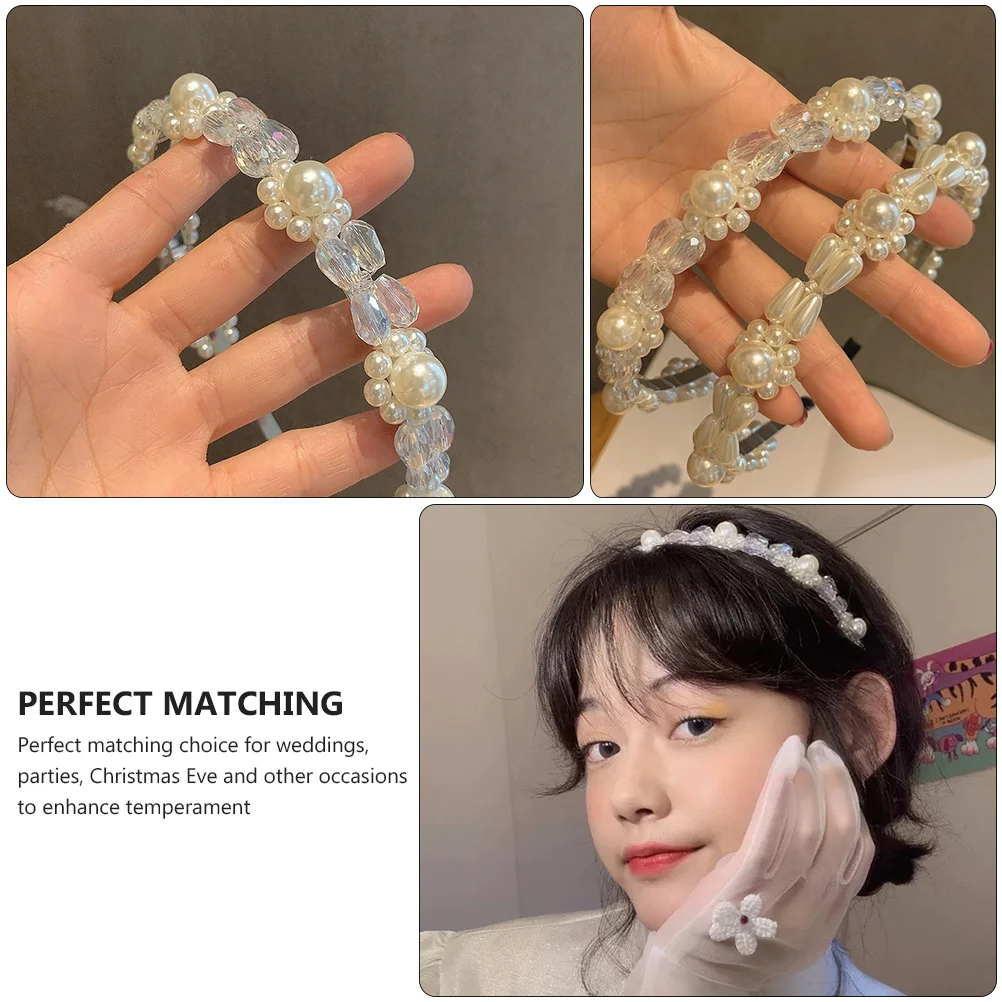 

1pc Crystal Headband Women Decor Accessory Chic Elegant Simple Style Headdress Delicate Jewelry Lovely Clasp Stylish Hair Hoop