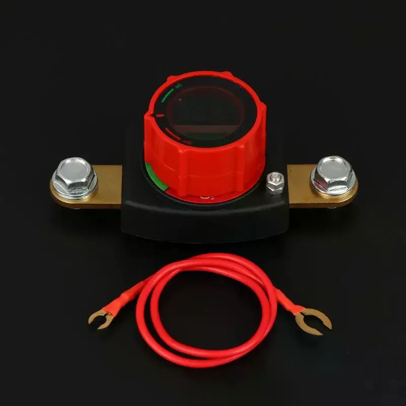 

Выключатель аккумулятора с боковой стойкой 12 В-24 В со светодиодным дисплеем вольтметра, 5-80 В постоянного тока, аварийный выключатель аккумулятора, выключатель отключения аккумулятора