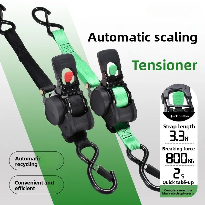 Telescopic Handle Tensioner Car Self-driving Yacht Motorcycle Fixed Automatic Telescopic Tensioner Strap