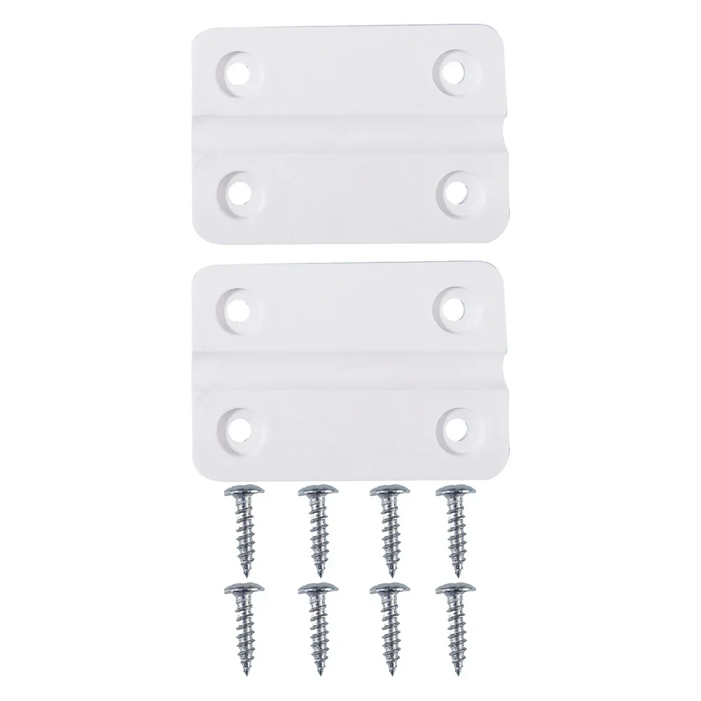 2pcs Plastic Replacement Hinges With 8pcs Stainless Screws Parts Kit For Igloo Coolers 57*39*40 Mm White