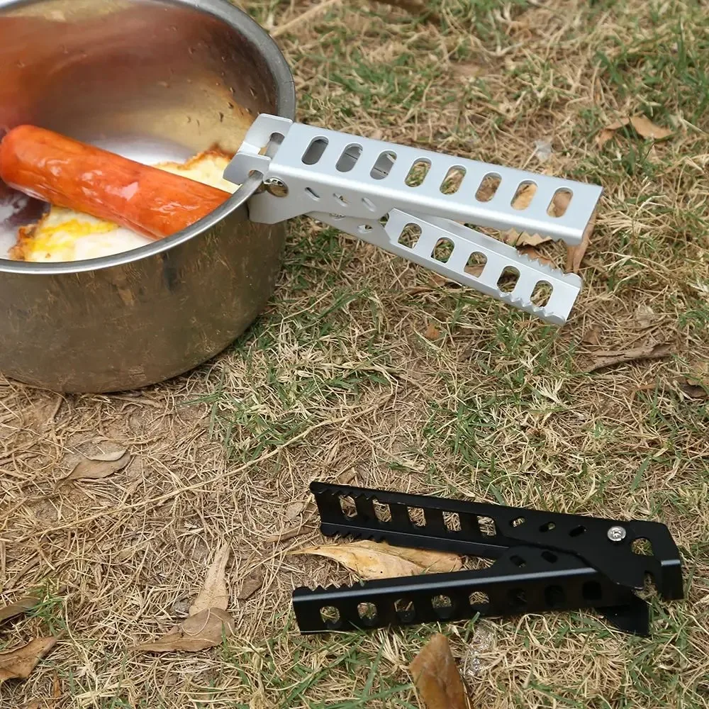 Camping Hiking Anti-scald Pan Clamp Pan Bowl Gripper Outdoor Pot Clip Picnic Tableware Accessories Camping Barbecue Cookware 3