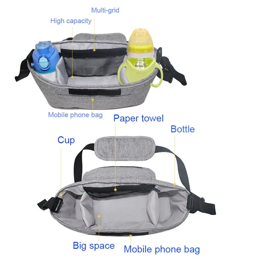 Accessories Pram Buggy Shoulder Bags Mummy Bag Baby Pram Organizer Bottle Holder Stroller Storage Bag Stroller Cup Holder