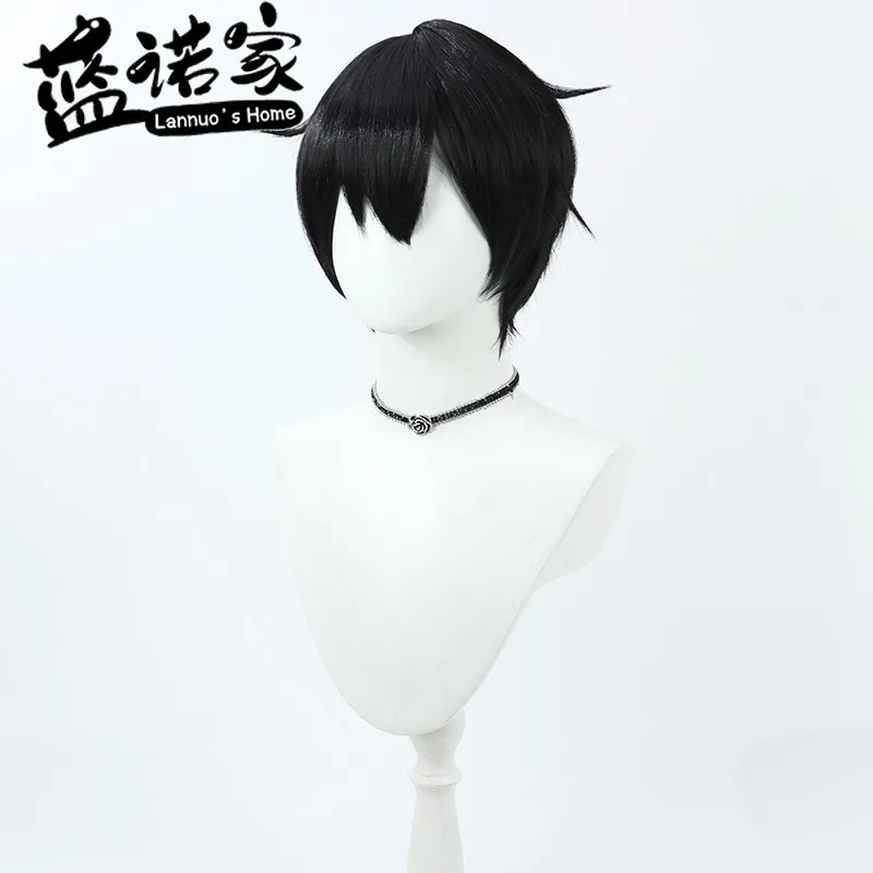 NIJISANJI Virtual YouTube kuzuha คอสเพลย์วิกผมปาร์ตี้ฮาโลวีนอุปกรณ์ประกอบฉากผมสังเคราะห์เส้นใยทนความร้อน + หมวกวิกผม