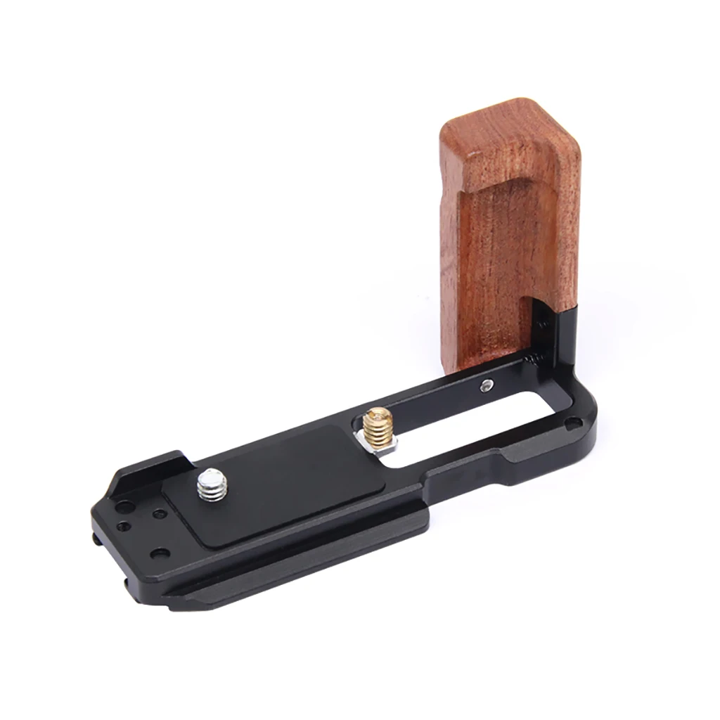 Quick Release L Plate for Sony Zv1 ZV1f ZV-1M2 L-shaped Board of Wooden Handle DSLR Extend Accessories for Arca Swiss Tripod