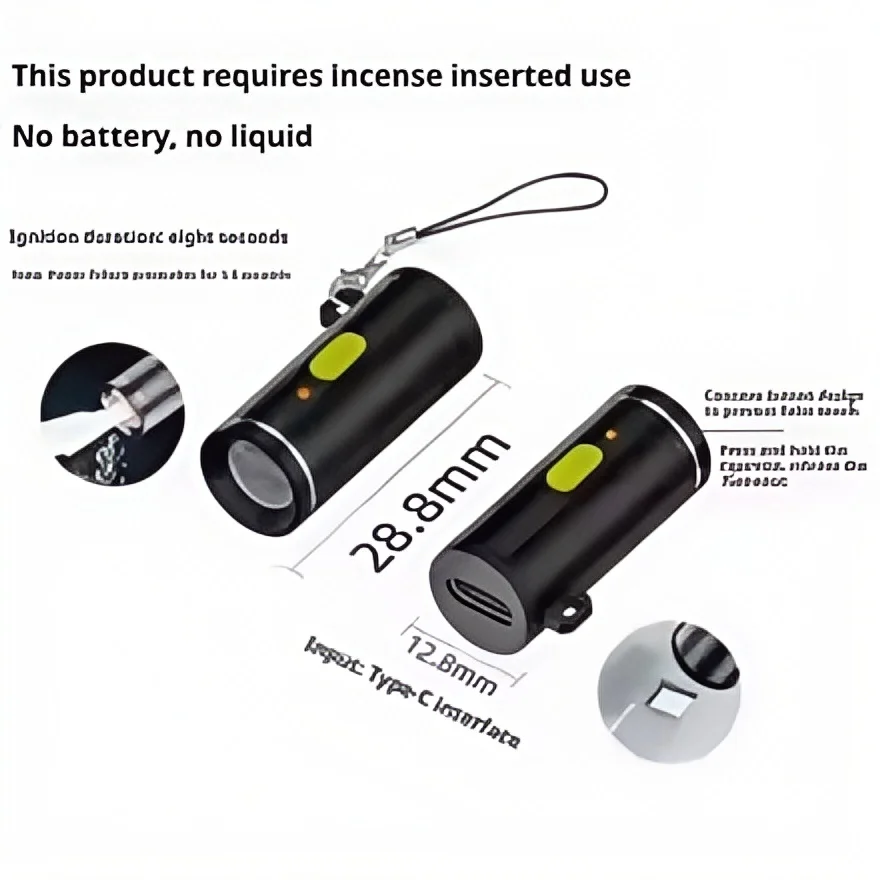 Mini USB-C Electric Lighter - Windproof & Rechargeable, Portable Electronic Fire Starter for Outdoor Use image 4