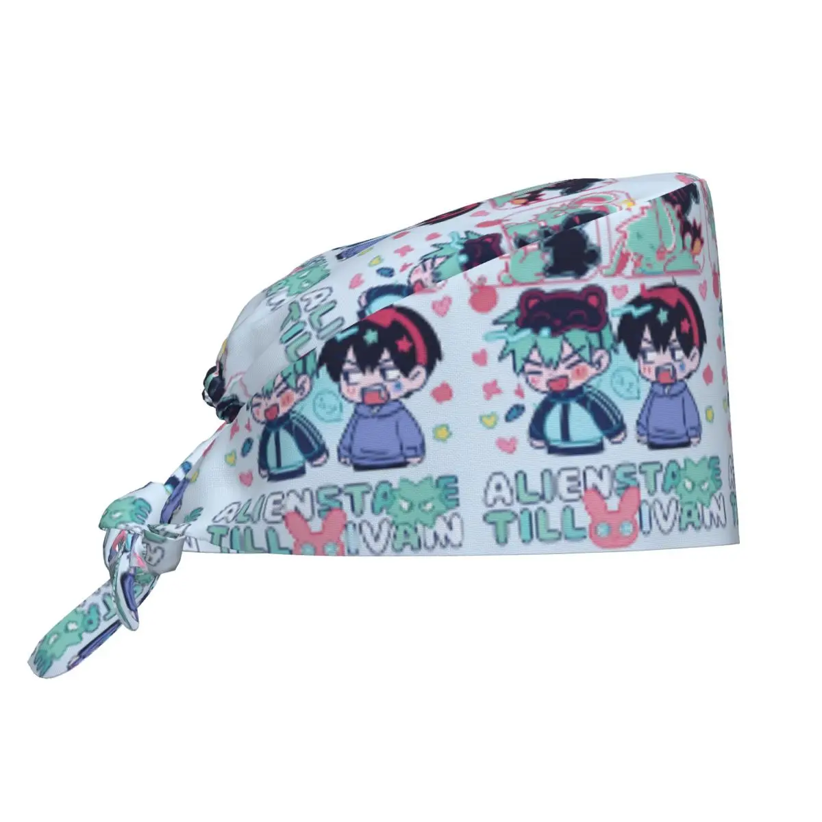 

Medical Cap Alien Scenery Work Scrub Cap For Women Men Soft Comfy Till Ivan Cartoon Nursing Hats Casual Long Hair Working Caps