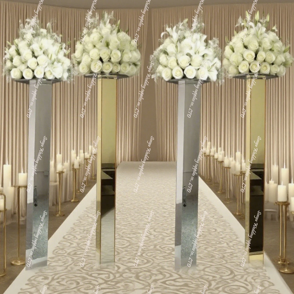 

3-10 шт.) 220-120 см) f30Дизайн Золотые центральные элементы серебро Золото Свадебные металлические высокие канделябры Центральные украшения стола для декора свадебного стола
