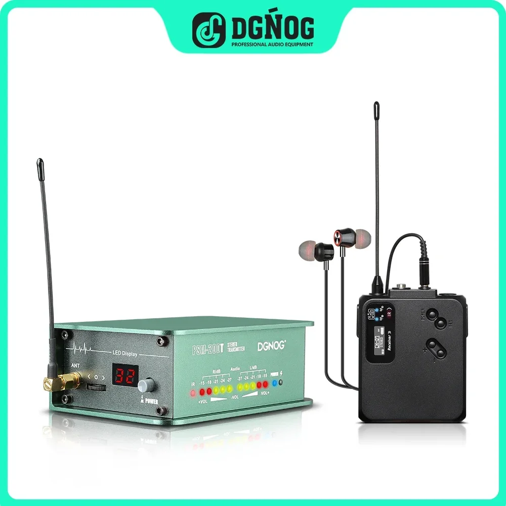 

PSM-200T Stereo Wireless In Ear Monitor System UHF IEM Stage Return Monitoring Return For Singer Guitar Studio Show Recording