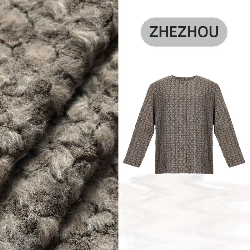 

Плиссированная куртка Miyake 2025, роскошное велюровое элегантное пальто, женский элегантный негабаритный минималистичный кардиган со складками и круглым вырезом, топ