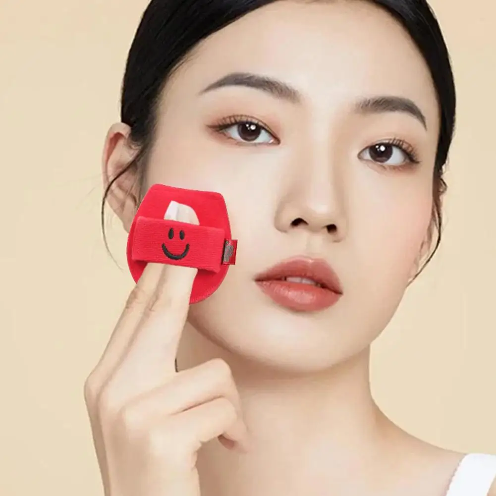 4Pcs/Set Apple-Shaped Powder Puff Face Cosmetic Makeup Tool Reusable Washable Dry Wet Two-Way Concealer Sponge Mini Powder Puff
