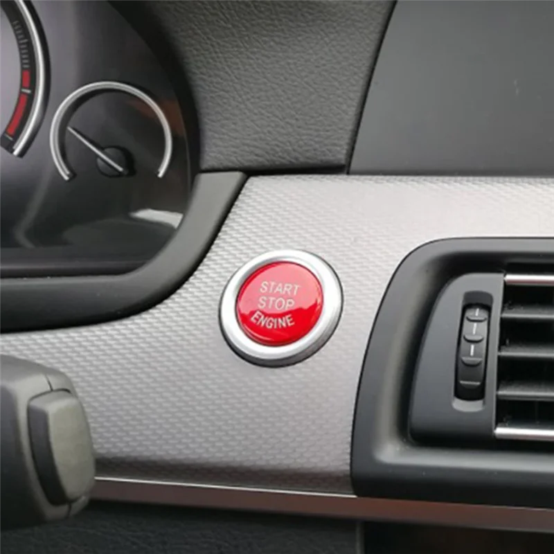 

Car LED Automatic Gear Shift Knob With Engine Start Switch Button Cover For BMW 3 5 Series E46 E60 E61-A67F