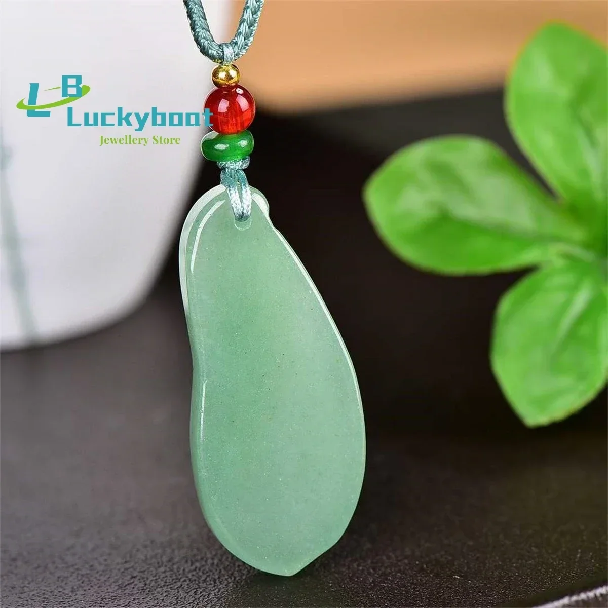Natural Dongling Jade String Bean Pendant Simple and Personalized Exquisite Fashion Versatile for Men and Women