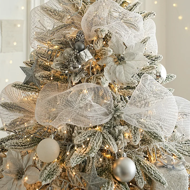 New Luxury PE Mixed Leaf Encrypted Christmas Tree Package, Home Decoration, Atmosphere Decoration, Large Ornaments