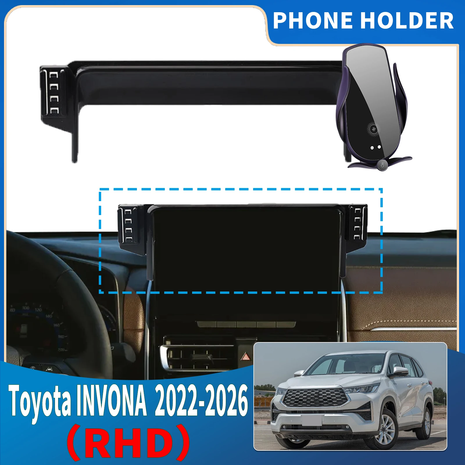 

for Toyota INVONA AG10 2022 2023 2024-2026 ​​Integrated Screen Mount Phone Holder Mount Car accessoires