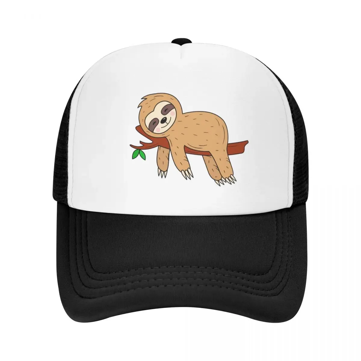 New Funny sloth on tree Baseball Cap tactical cap beach hat Big Size Hat Wild Ball  Women's Beach Visor Men's