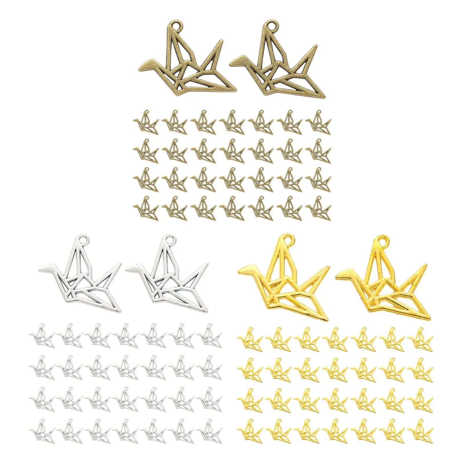 30 Pieces Origami Crane Charms Paper Crane Charm Dangle Pendants for Jewelry Making for DIY DIY Crafts Findings Accessories