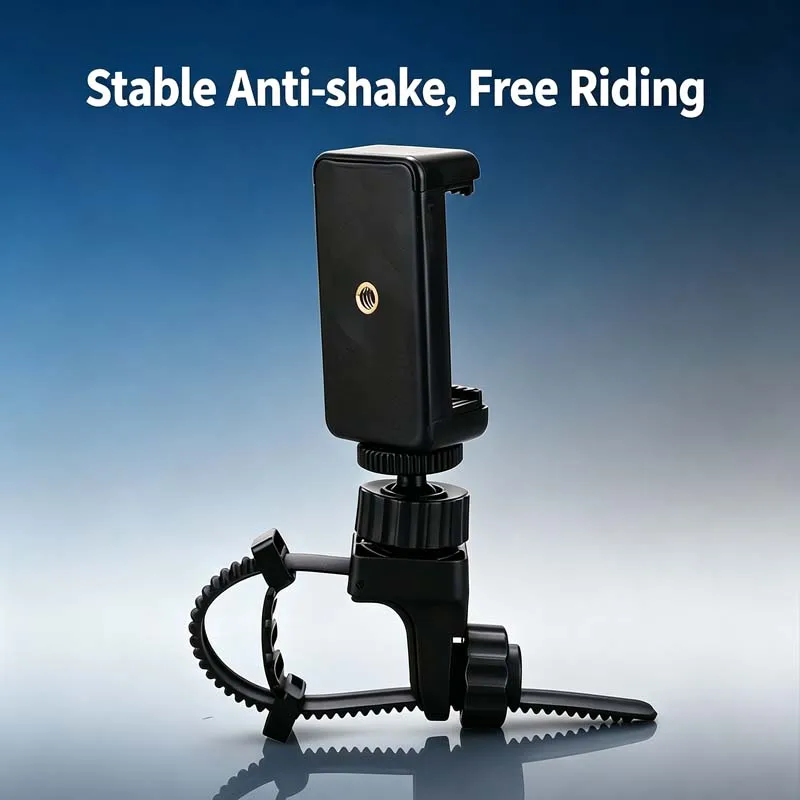 Electric Scooter Phone Holder For E-Scooter Strap Bracket 360-Degree Rotatable Camera Fixed
