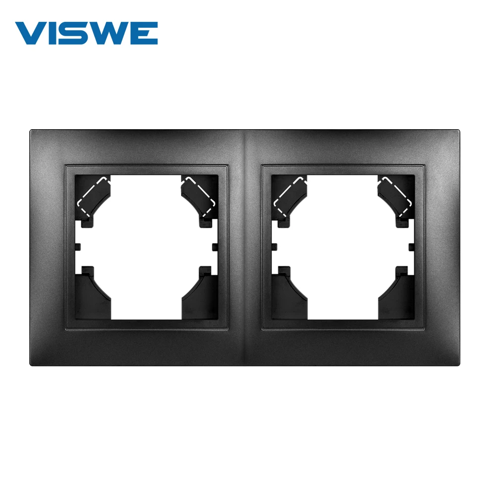 VISWE Double Frame Blank Panel,157mm*86mm Flame Retardant PC Panel for G Series DIY Combination,Socket and Switch Accessories