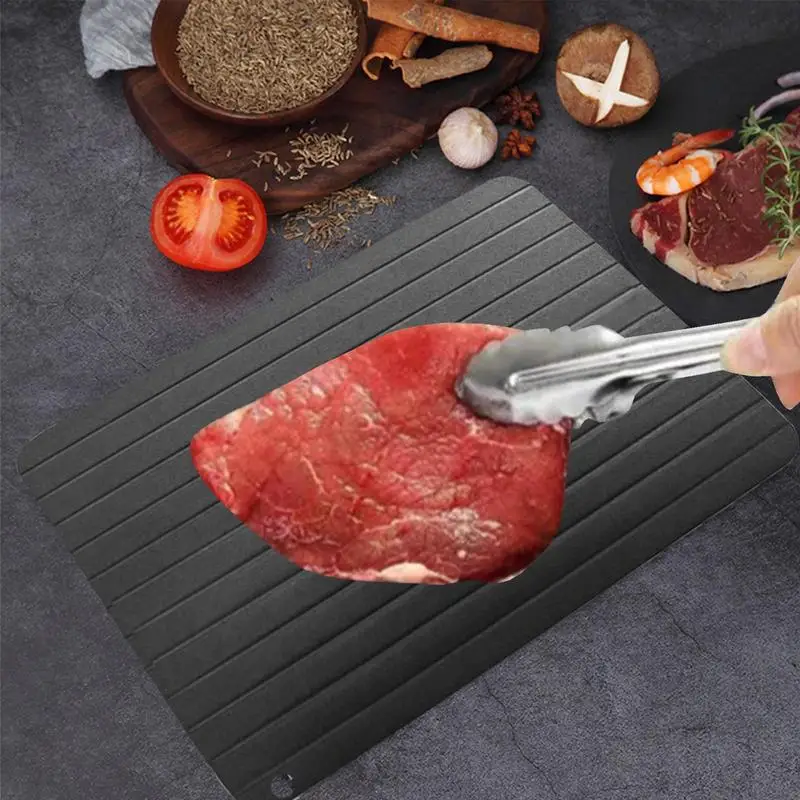 Mellow Thawing Plate For Meat Fast Defrosting Tray Grilling Prep And Serve Board Aluminum Alloy Meat Defroster Defrost Tray