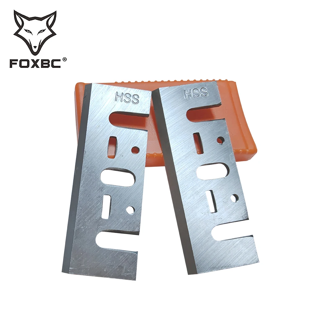 FOXBC 82mm x 29mm x 3mm HSS TCT Planer knife blades 3-1/4\