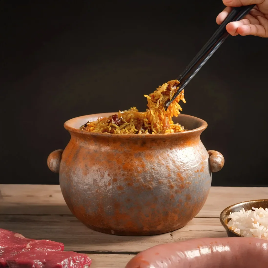 Featured Chinese retro tableware, purple sand soup cans, farmhouse vegetables, clay pots, soup pots, high temperature resistance
