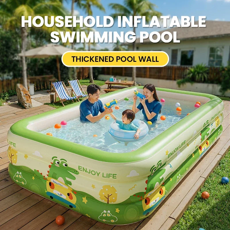 

Надувной семейный бассейн 1.5/1.8/2.1/2.6 м, портативный, утолщенный, для дома и улицы, для игр на воде, детская игрушка, для сада