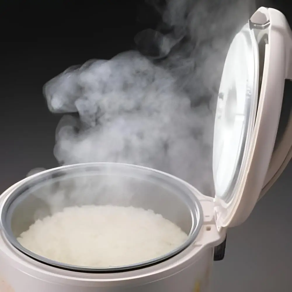 Электрическая рисоварка на 10 чашек с цветочным дизайном и антипригарным покрытием, функция сохранения тепла, пароотвод, съемная, моющаяся, 120 В, высокое качество, Япония