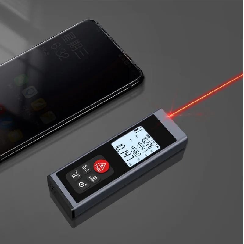Kinlopto Mini Laser Rangefinder 100M Portable Multifunction Distance Meter Type C High Precision Measurement Rechargeable