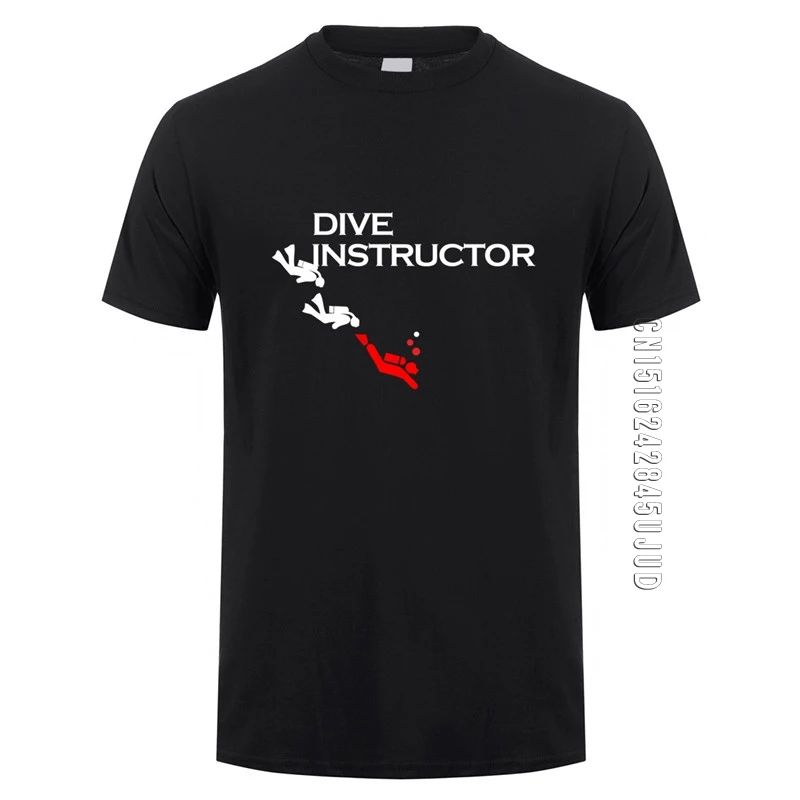 Funny Scuba Diving Dive T Shirt Men Cotton O Neck Dive Instructor T-shirts Man Clothing Tops