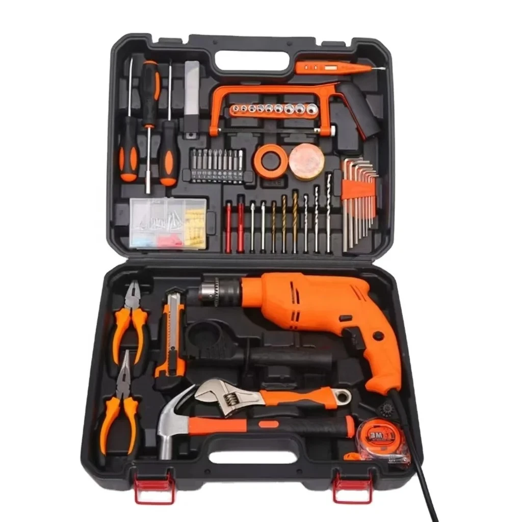 

122 шт. Многофункциональный комбинированный комплект электропитания Беспроводная дрель и набор инструментов для ремонта с шлифовальной машиной и гаечными ключами