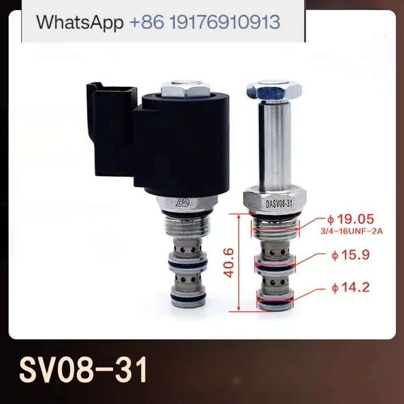 Solenoid Valve SV08-30 SV08-31 SV10-40 SV08-31M Hydraulic Threaded Cartridge Valve 2 Position 3 Port