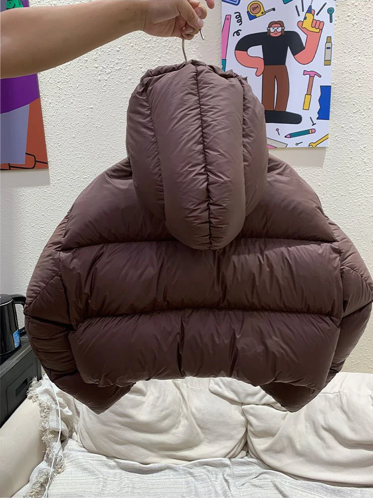 Doudoune courte à capuche ultra légère pour femme, pardessus chaud, manteau décontracté, parka de proximité, hiver, 2024