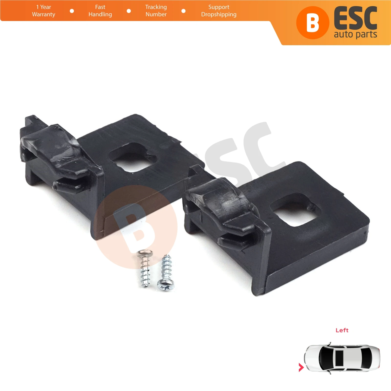 EHL26 Left Headlight Holder Mount Repair Bracket Tab Set for VW Touran MK1 2003-2010 Caddy MK3 2004-2010 Pre-Facelift 1T0998225